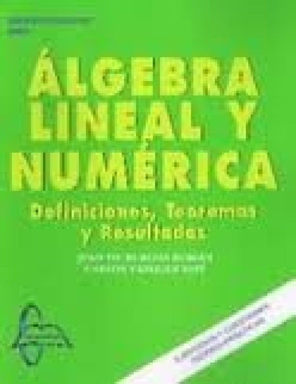 Algebra Lineal Y Numerica Libro