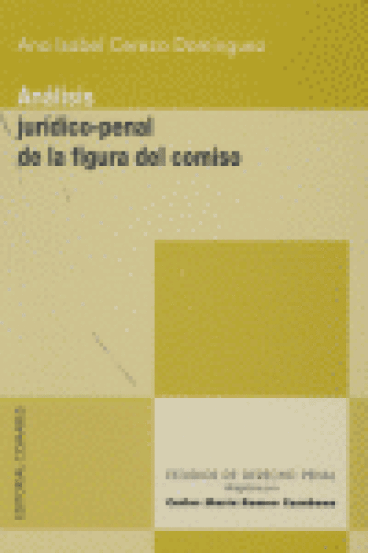 Analisis Jurdico Penal De La Figura Comiso Libro