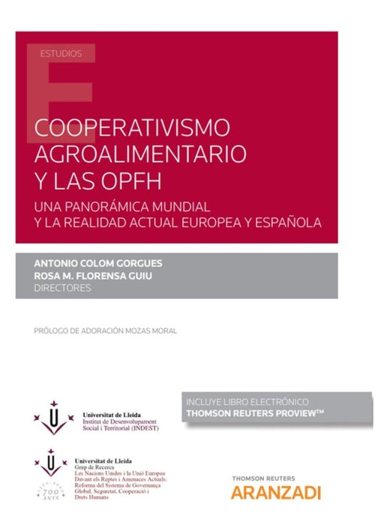 Cooperativismo Agroalimentario Y Las Opfh Duo Libro