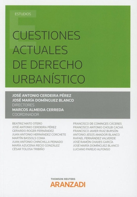 Cuestiones Actuales De Derecho Urbanístico Libro