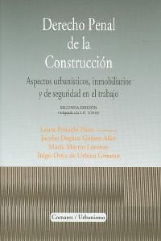 Derecho Penal De La Construccion Libro