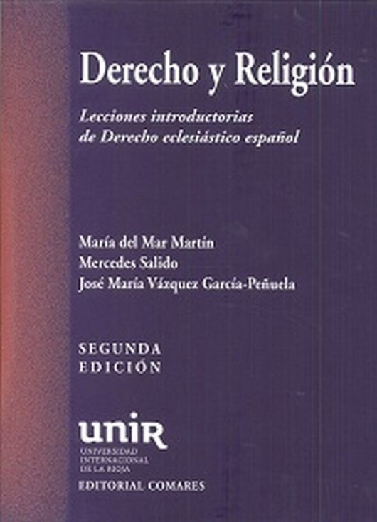 Derecho Y Religión:  Lecciones Introductorias De Derecho Eclesiástico Español Libro