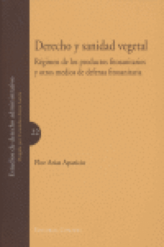 Derecho Y Sanidad Vegetal Libro