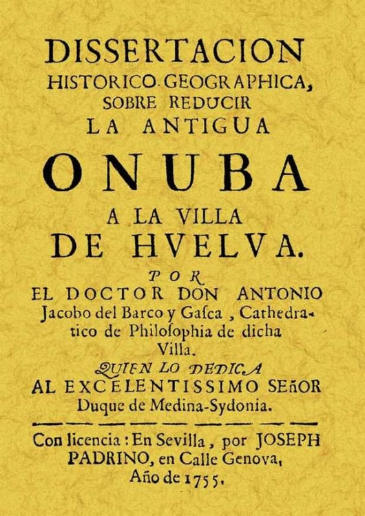 Disertación Histórica Onuba Libro