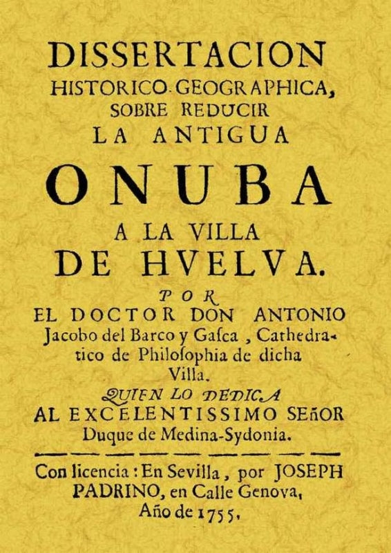 Disertación Histórica Onuba Libro