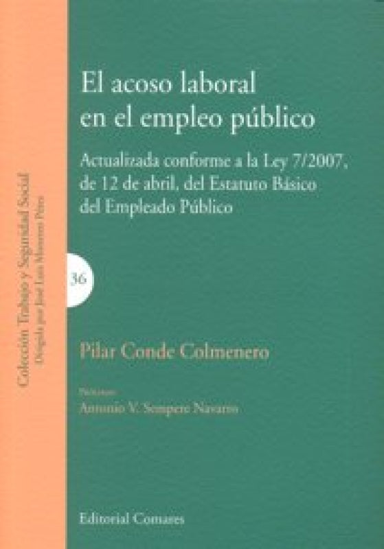 El Acoso Laboral En Empleo Público Libro