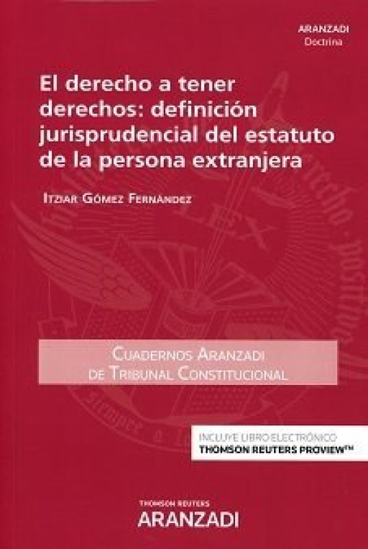 El Derecho A Tener Derechos: Definición Jurisprudencial Del Estatuto De La Persona Extranjera (Papel