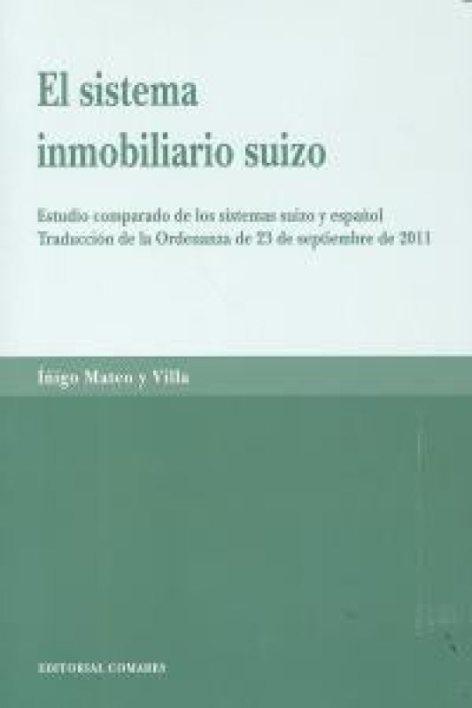 El Sistema Inmobiliario Suizo. Libro