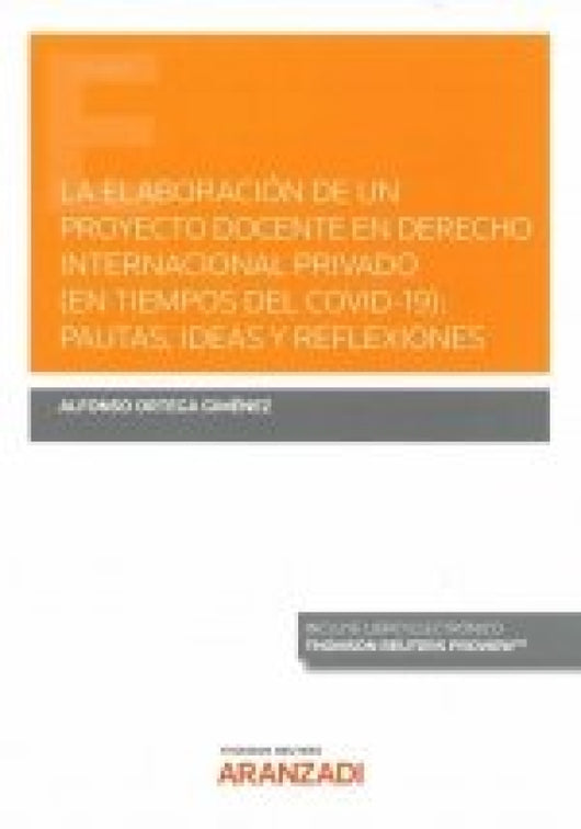 Elaboracion De Un Proyecto Docente En Derecho Internacional Libro