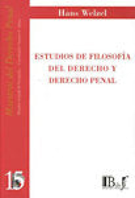 Estudios De Filosofia Del Derecho Y Penal Libro