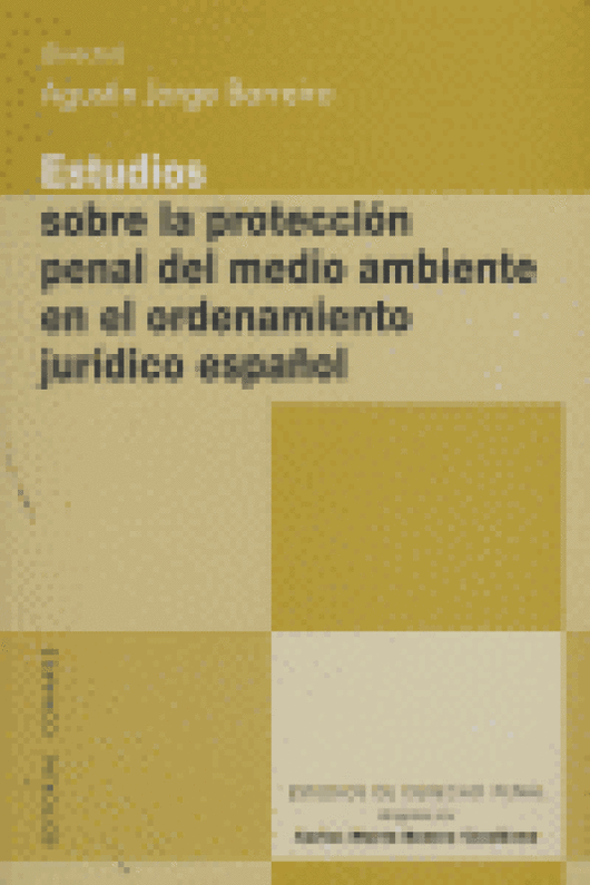 Estudios S/proteccion Penal Medio Amb.orden.jur.español Libro