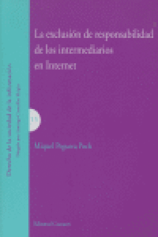 Exclusion De Responsabilidad Intermediarios En Internet Libro