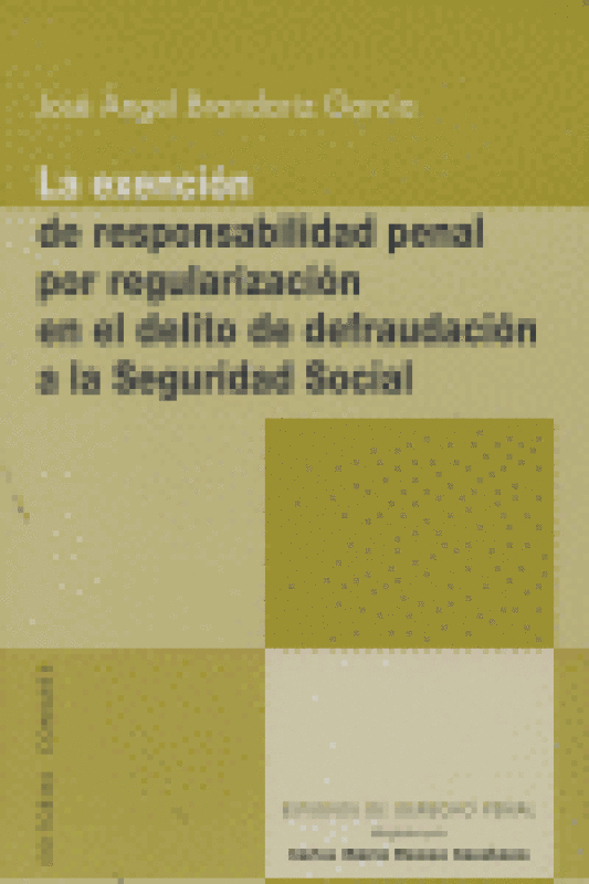 Exencion La Responsabilidad Penal Regularizacion Delito Libro