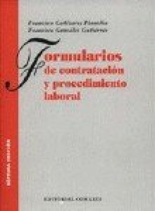 Formularios De Contratacion Y Proc Libro