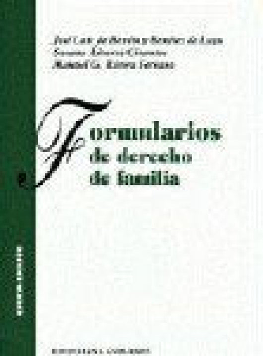 Formularios De Derecho Familia Libro