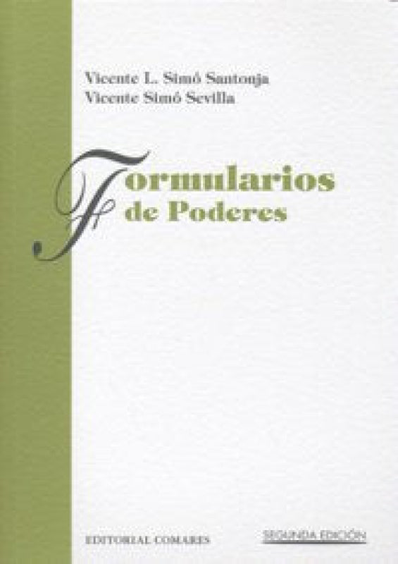 Formularios De Poderes. Libro