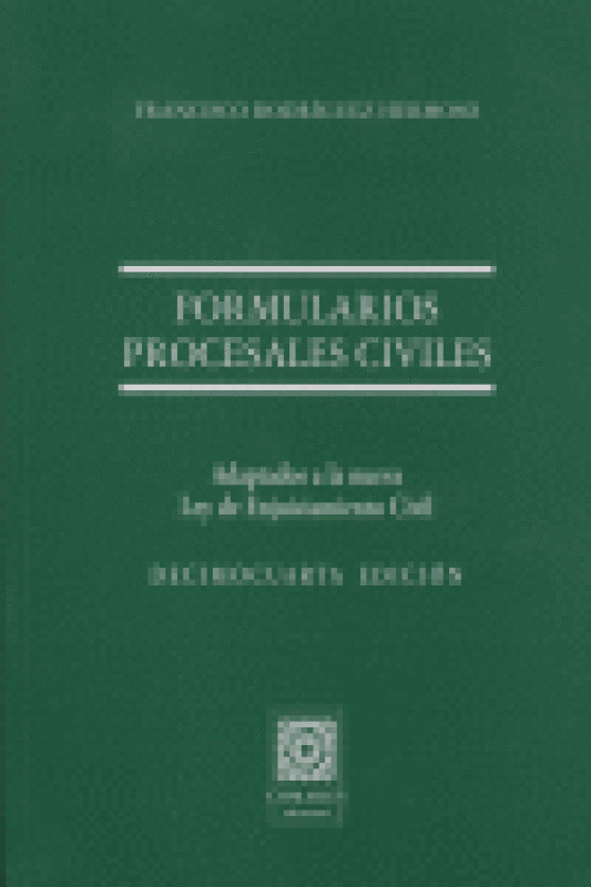 Formularios Procesales Civiles 14ªEd Libro