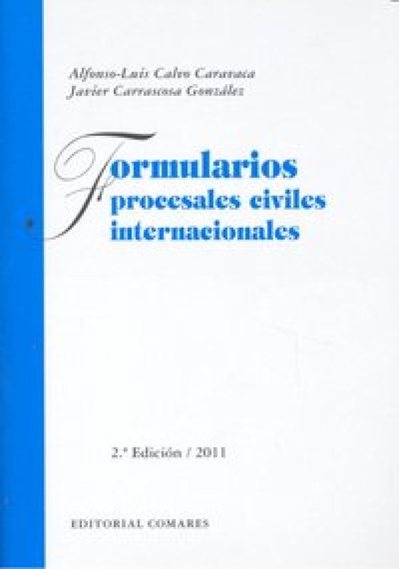 Formularios Procesales Civiles Internacionales Libro