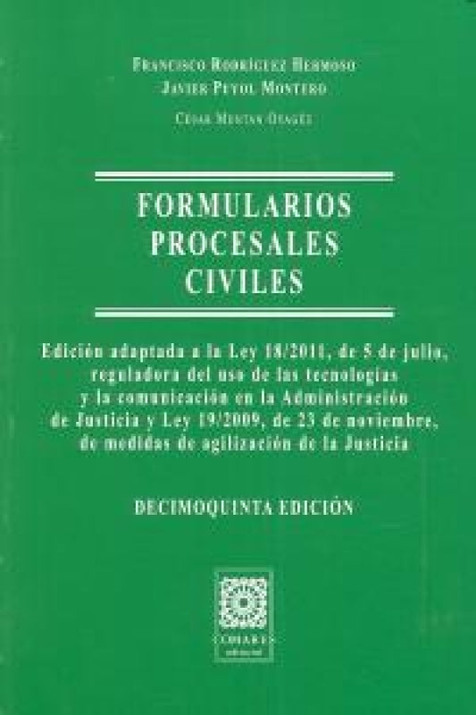 Formularios Procesales Civiles. Libro