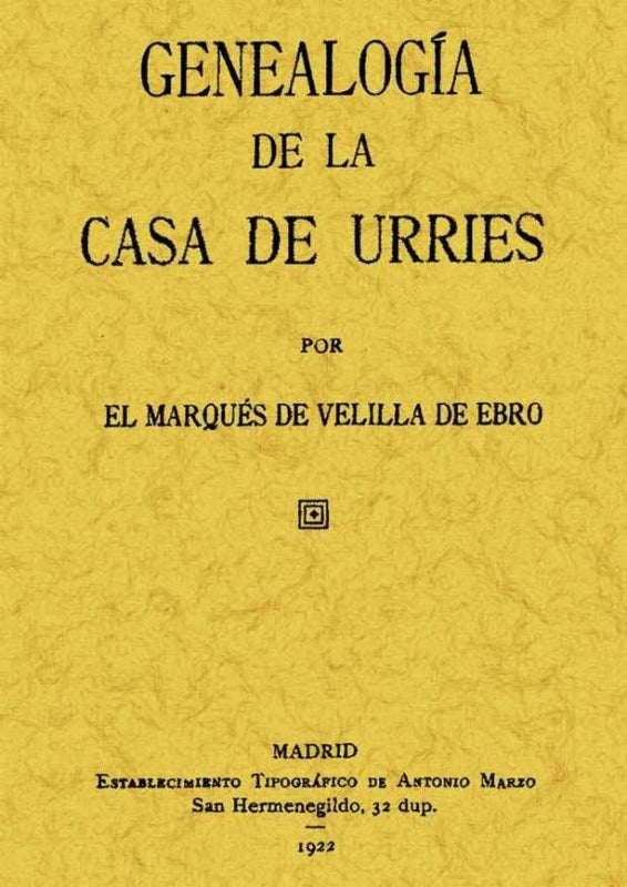 Genealogía Casa Urríes Libro