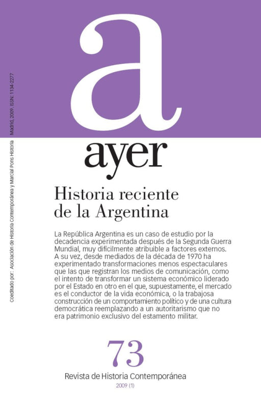 Historia Reciente De La Argentina Libro