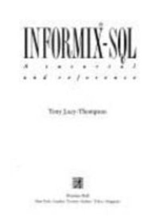 Informix Sql Libro