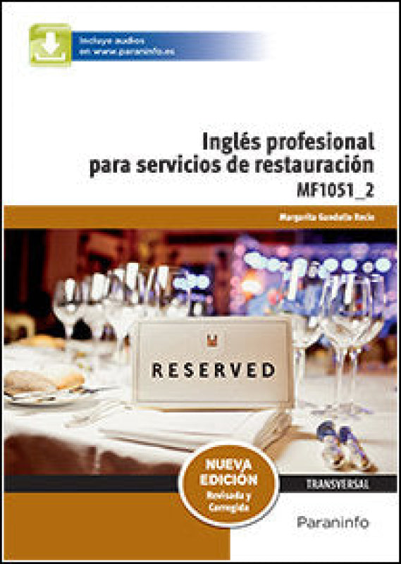 Inglés Profesional Para Servicios De Restauración Libro