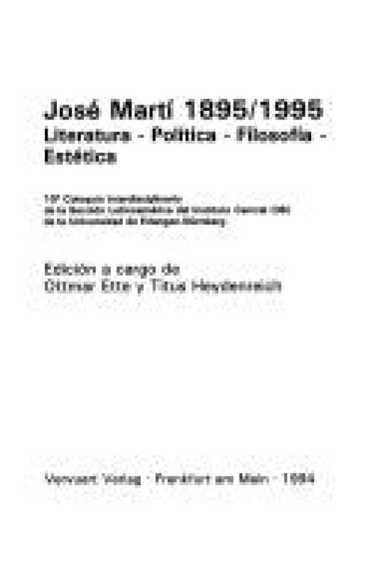 Jose Marti 1895/1995. Libro