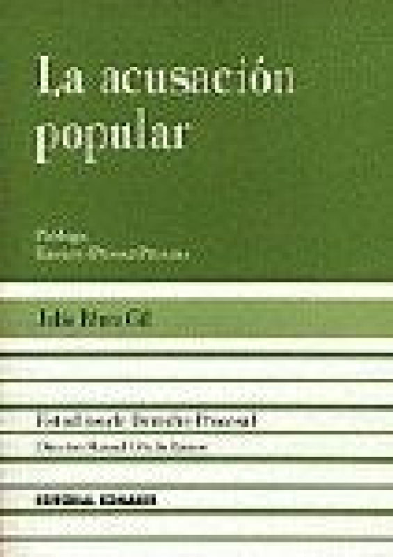 La Acusacion Popular Libro