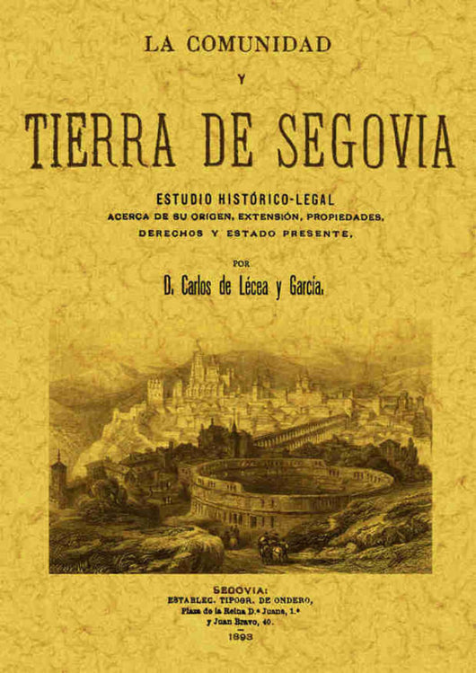 La Comunidad Y Tierra De Segovia Libro