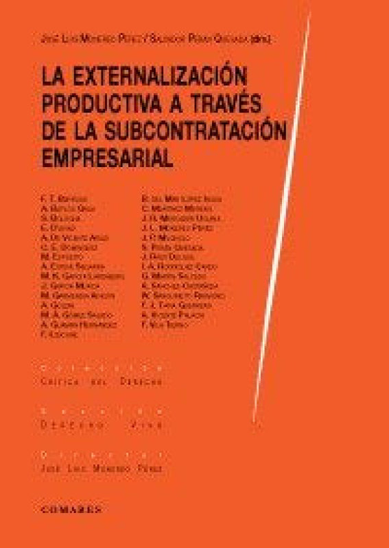 La Externalización Productiva A Través De La Subcontratación Empresarial Libro