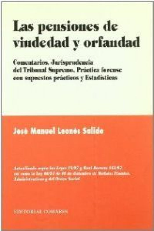 Las Pensiones De Viudedad Y Orfand Libro