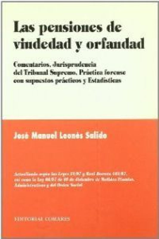 Las Pensiones De Viudedad Y Orfand Libro