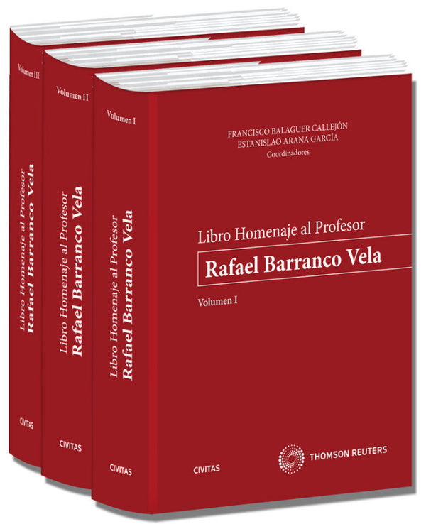 Libro Homenaje Al Profesor Rafael Barranco Vela (3 Volúmenes) (Papel + E-Book)