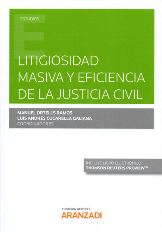 Litigiosidad Masiva Y Eficiencia De La Justicia Civil (Papel + E-Book) Libro