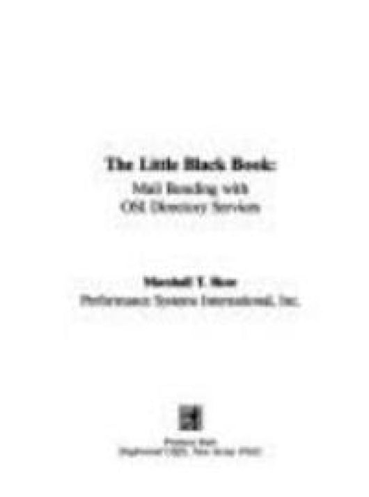 Little Black Book Libro