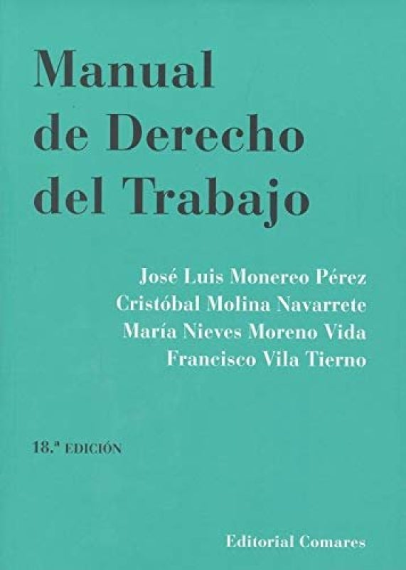 Manual De Derecho Del Trabajo 18Ed Libro