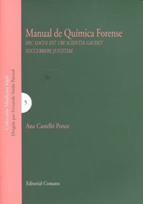 Manual De Quimica Forense. Libro