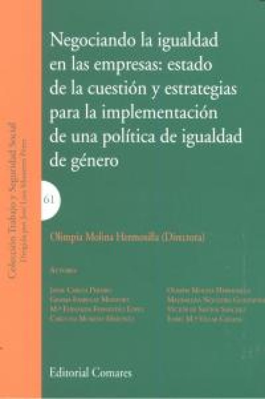 Negociando La Igualdad En Las Empresas Estado Cuestion Estr Libro