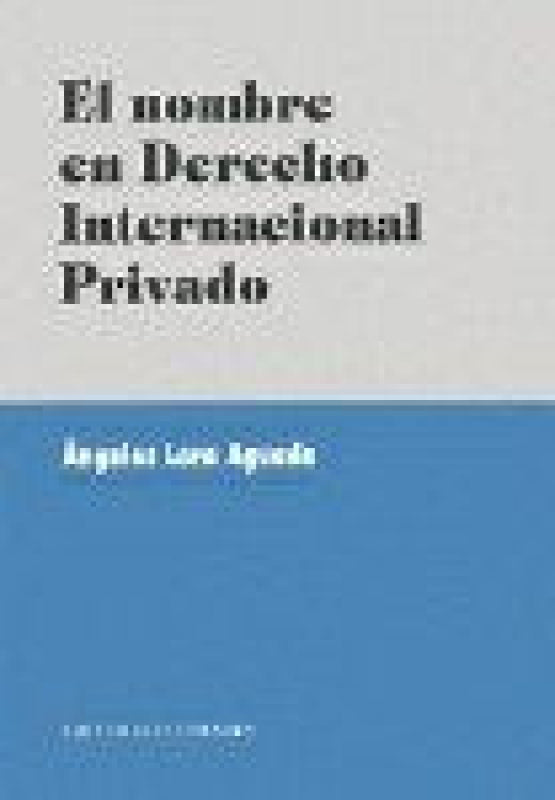 Nombre En Derecho Internacional El Libro