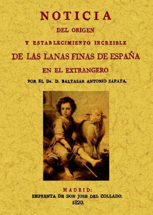 Noticia Del Origen Y Establecimiento Increible De Las Lanas Finas España Libro