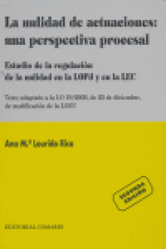 Nulidad Actuaciones Una Perspectiva Procesal 2ªEd Libro