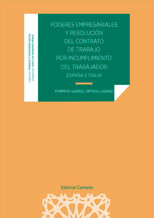 Poderes Empresariales Y Resolucion Del Contrato De Trabajo Libro