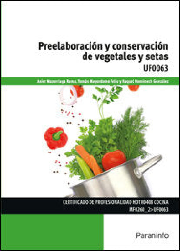 Preelaboración Y Conservación De Vegetales Setas Libro