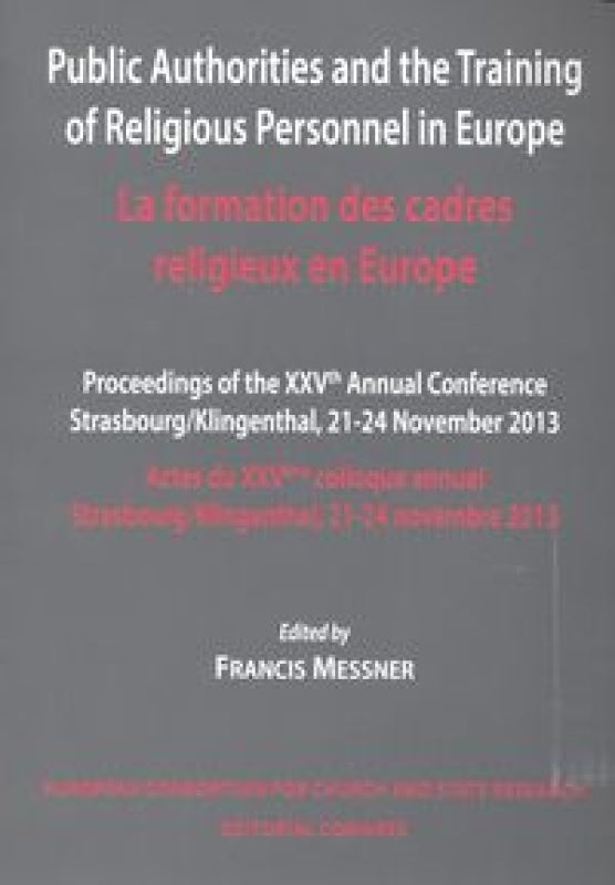 Publi Authorities And The Training Of Religions Personnel In Europe Libro