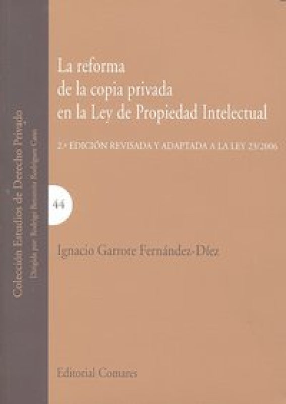 Reforma De La Copia Privada En Ley Propiedad Intelectual Libro