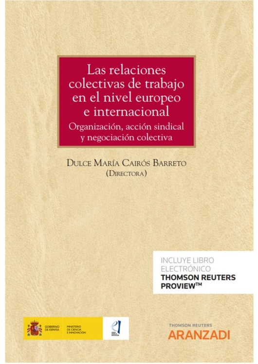 Relaciones Colectivas Trabajo Nivel Europeo E Internacional Libro