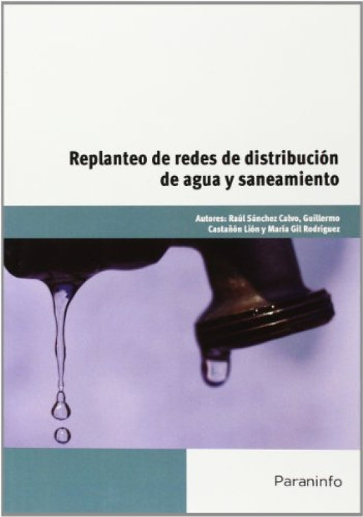 Replanteo De Redes Distribución Agua Y Saneamiento Libro