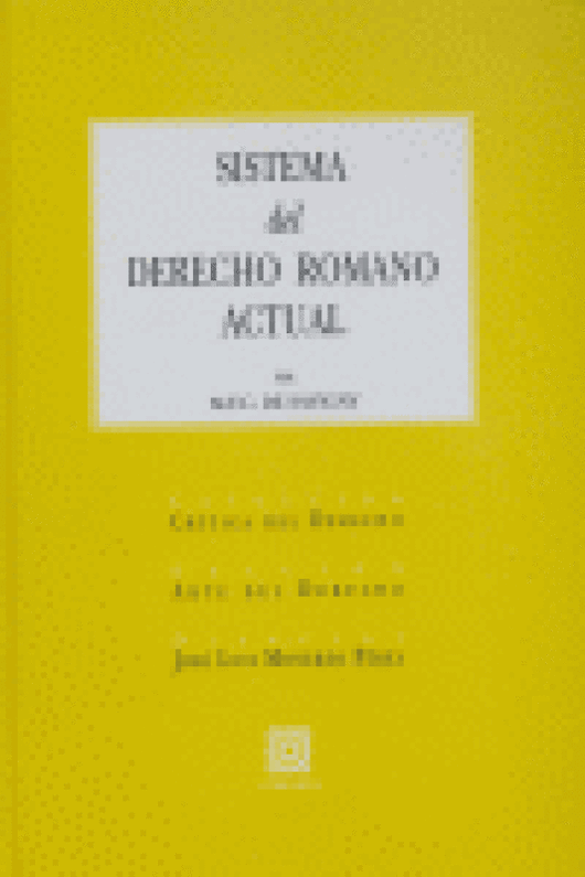 Sistema Del Derecho Romano Actual Libro