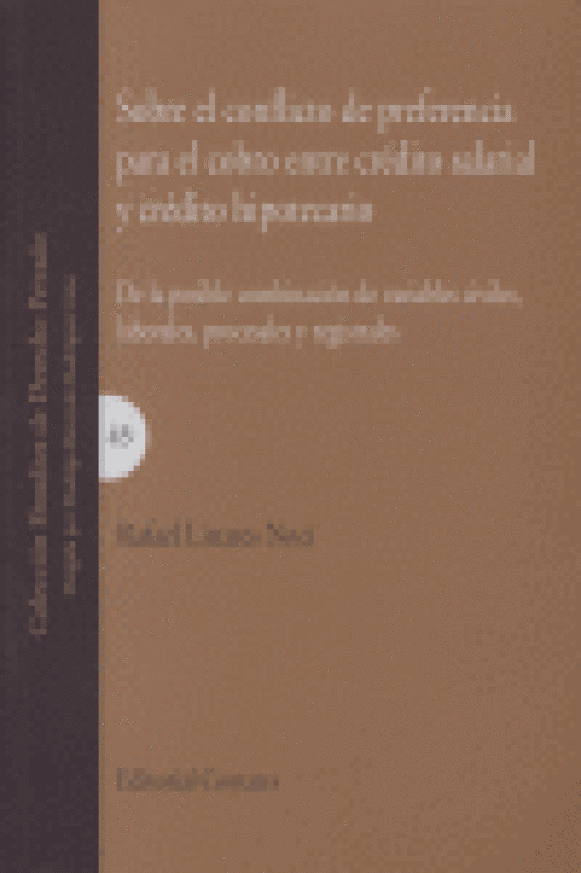 Sobre Conflicto Preferencia Para El Cobro Entre Credito Libro